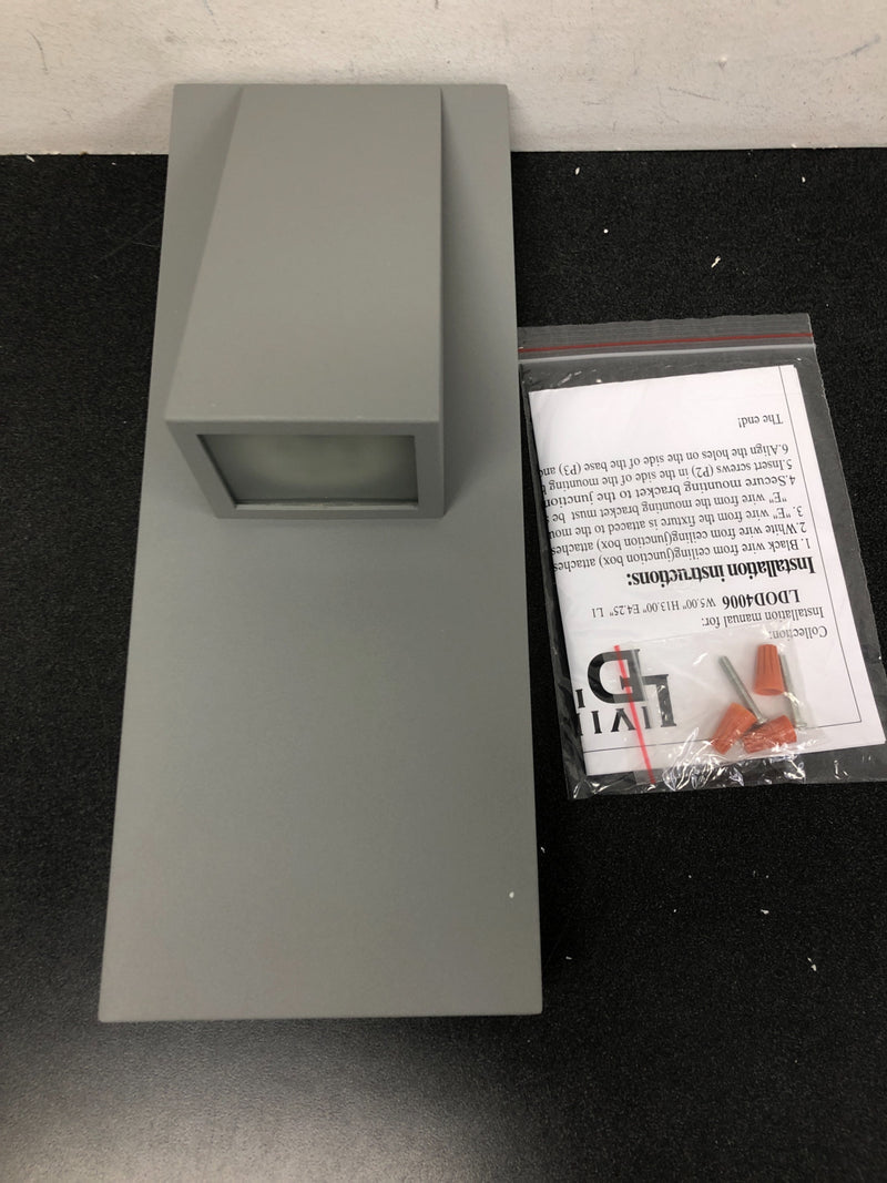 Elegant Lighting LDOD4006S Raine 13" Tall LED Outdoor Wall Sconce - Silver