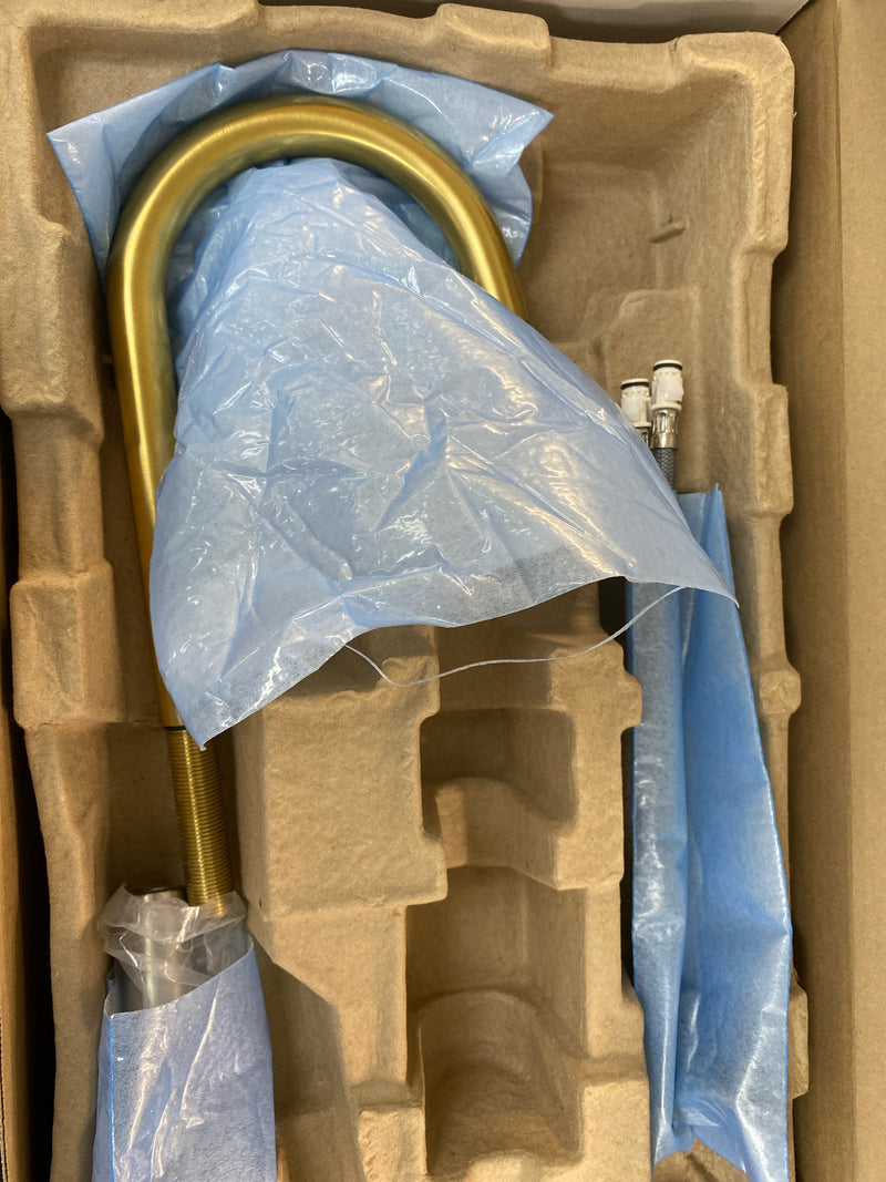 Kohler K-77967-2MB Components 1.2 GPM Single Hole Bathroom Faucet with Pop-Up Drain Assembly - Less Handles - Vibrant Brushed Moderne Brass