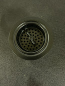 Signature Hardware 414310 3-1/2" Wing Nut Basket Strainer for Sinks up to 1/2" Thick - Flat Black