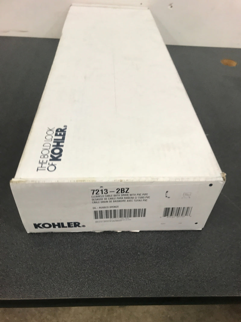 KOHLER 1.5-in Oil-Rubbed Bronze Cable Drive Drain with Plastic