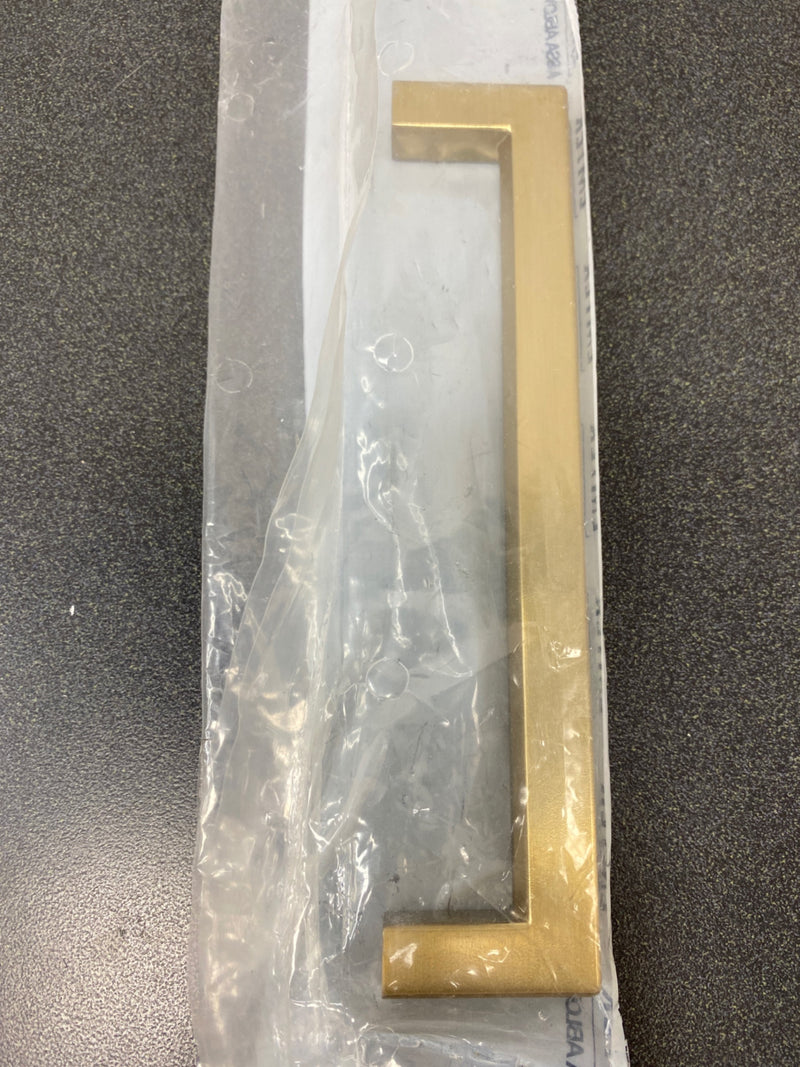 Emtek 86707US4 Warwick 6 Inch Center to Center Handle Cabinet Pull from the Modern Rectangular Collection - Satin Brass