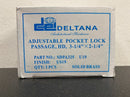 Deltana SDPA325U19 3-1/4 Inch Tall Adjustable Pocket Door Lock for Passage - Flat Black