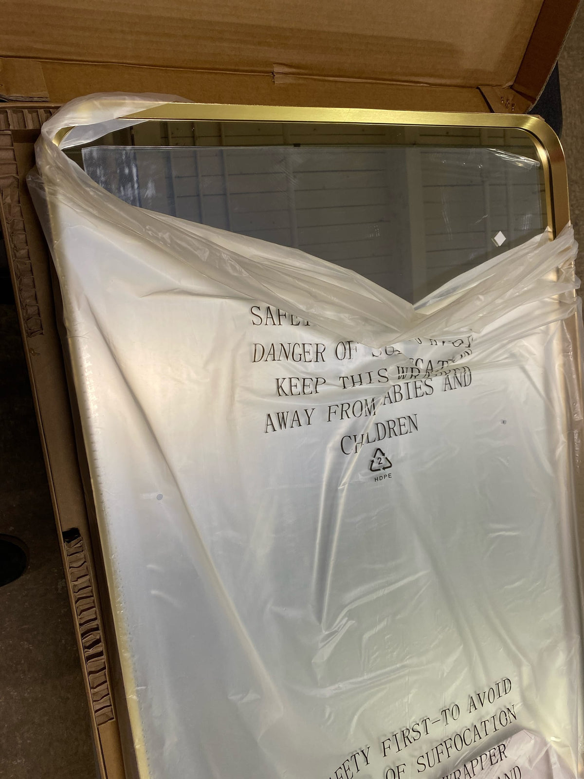 Kohler K-31364-BGL Essential 24" W x 36" H Transitional Rectangular Metal Framed Bathroom Wall Mirror - Moderne Brushed Gold