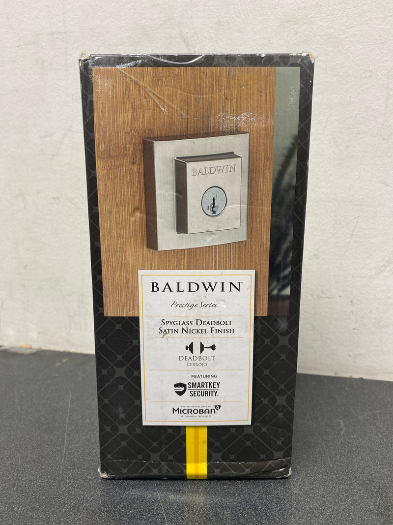 Baldwin 380SDB15S Spyglass Single Cylinder Deadbolt from the Prestige Collection - Satin Nickel