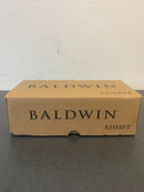 Baldwin PVTUBCRR190 Tube Privacy Leverset with Contemporary Round Rose - Satin Black