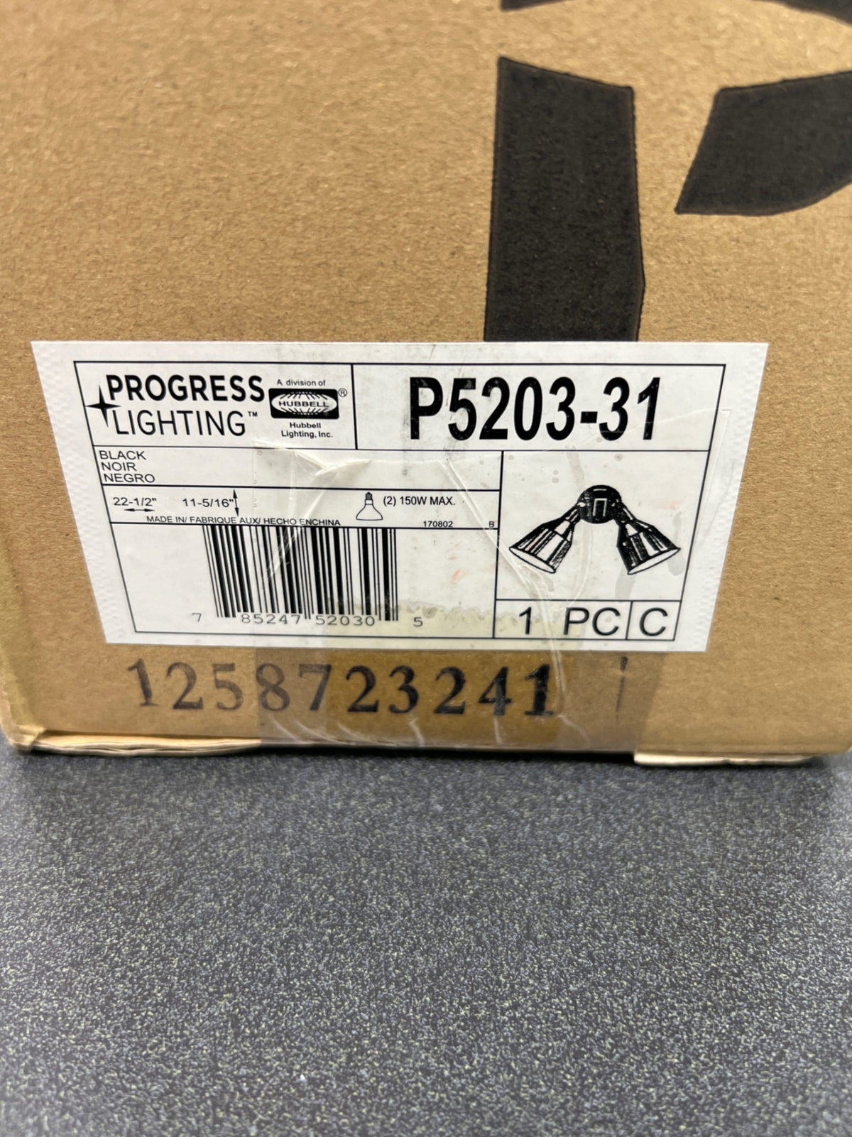 Progress Lighting P5203-31 2 Light Dual Head Flood Light with Metal Adjustable Shades - Black