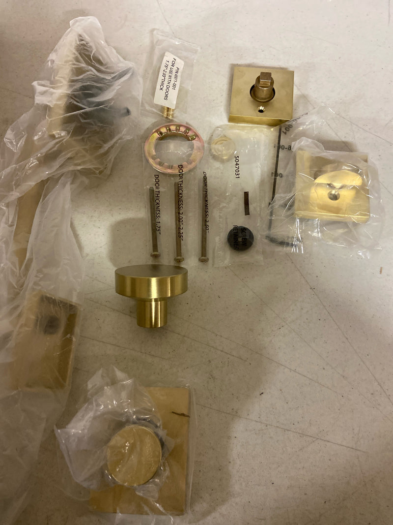 Baldwin FDLAJXCONCSR055 La Jolla Full Dummy Sectional Handleset with Non-Turning Dummy Interior Contemporary Knob - Polished Nickel