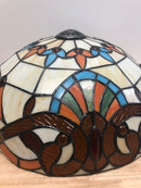 Oukaning JZUCK52ONSHCX 20.47 in. 36-Watt Gold European LED Flush Mount Ceiling Light with Stained Glass Shade