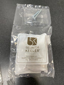 Belwith Keeler B077041MW-CBZ Firenze 2-1/2" Modern "T" Bar Italian Marble Glam Cabinet Knob / Drawer Knob - Champagne Bronze / White Marble