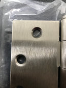 Emtek 92015 4.5" x 4.5" Square Corner Plain Bearing Mortise Hinge - Pair, Satin Nickel