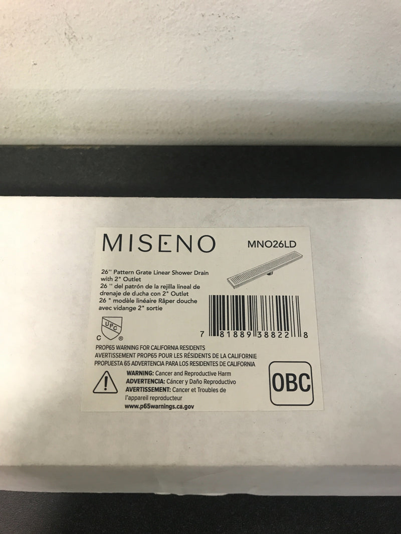 Miseno 26" Pattern Grate Linear Shower Drain