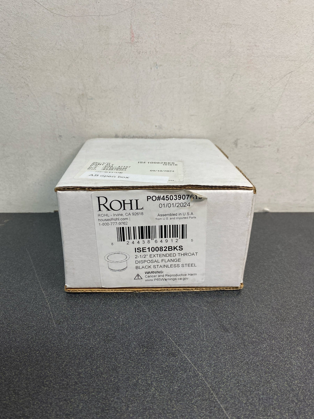 Shaws ISE10082BKS 4-3/8" Disposal Flange - Black Stainless Steel