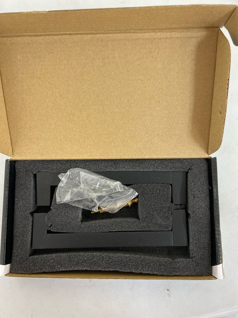 Alno G420-6-MB Block Contemporary 6" Center to Center Solid Brass Square Handle Back to Back Door Pulls - Shower Door Handles - Matte Black