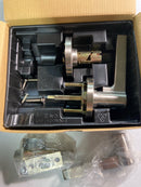 Kwikset SL6500DALRDT-15 Daylon Single Cylinder Storeroom Door Lever Set with Round Rose from the Safe Lock Collection - Satin Nickel