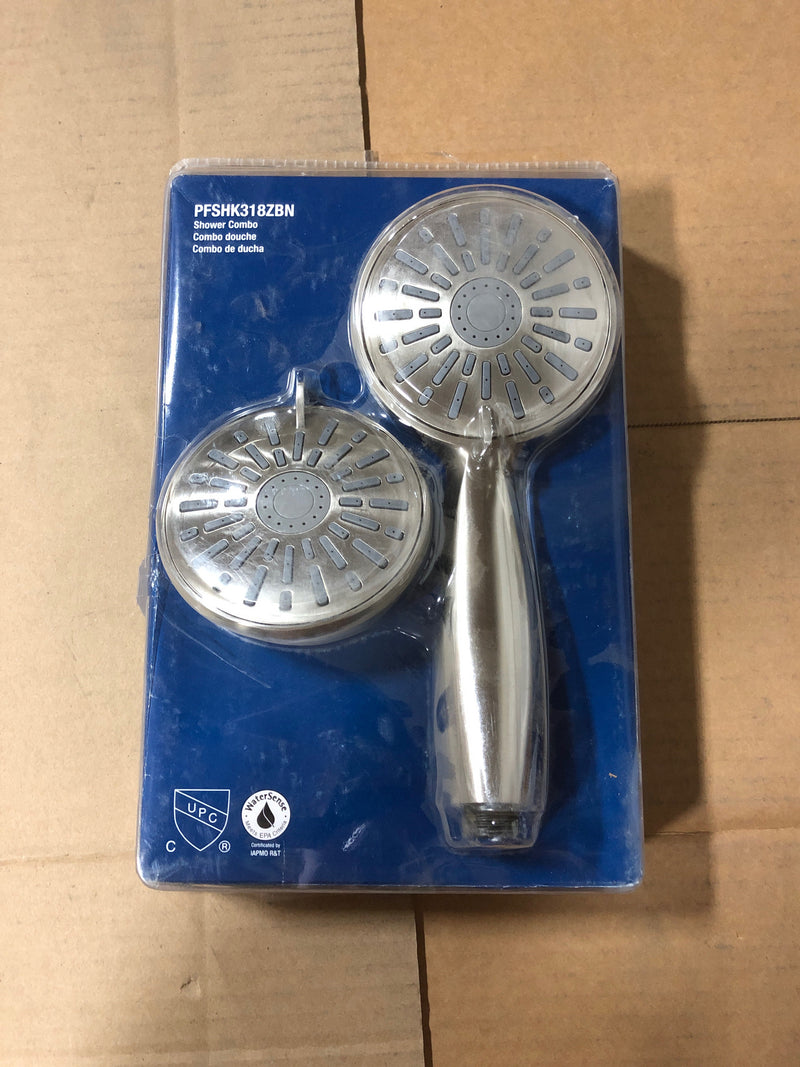 PROFLO PFSHK318ZBN 1.8 GPM Multi Function Shower Head Combination with Hand Shower - Brushed Nickel