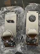 Emtek 8112US26 Modern Rectangular Single Cylinder Keyed Entry Set - Polished Chrome