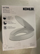 KOHLER 25875-47 Hyten Elevated Quiet-Close elongated toilet seat, Almond