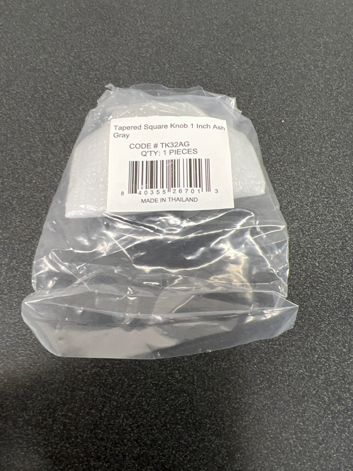 Top Knobs TK32AG Sanctuary 1 Inch Square Cabinet Knob - Ash Gray