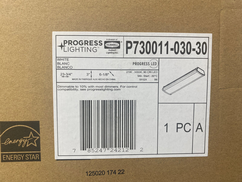 Progress Lighting P730011-030-30 LED Wraps 24" Wide LED Commercial Wrap Light - White
