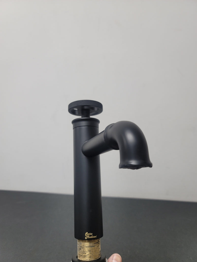 Swiss Madison SM-BF80MB Avallon 1.2 GPM Single Hole Bathroom Faucet - Matte Black
