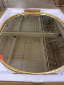 Elegant Lighting MR2A2430BRS Asha 24" W x 30" H Modern Oval Bathroom Wall Mirror - Brass