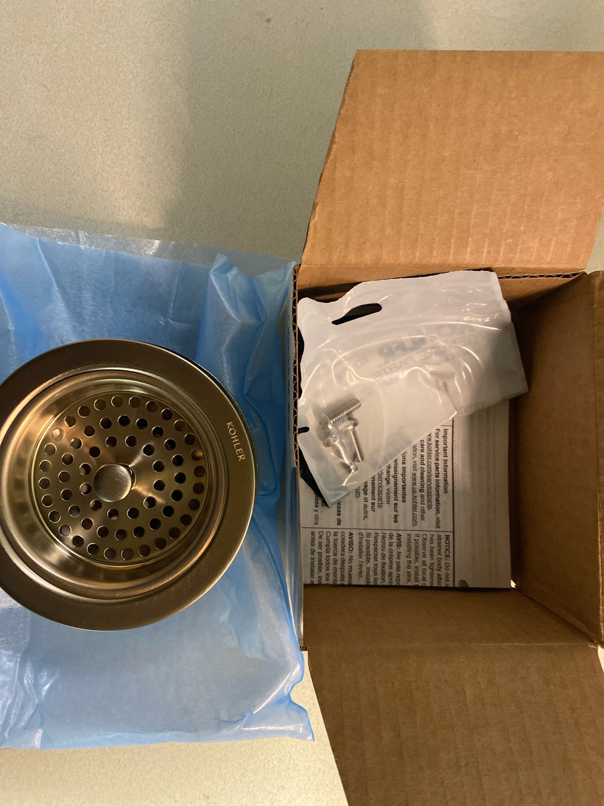 Kohler K-8799-BV Duostrainer 4-1/2 in. Sink Strainer in Vibrant Brushed Bronze