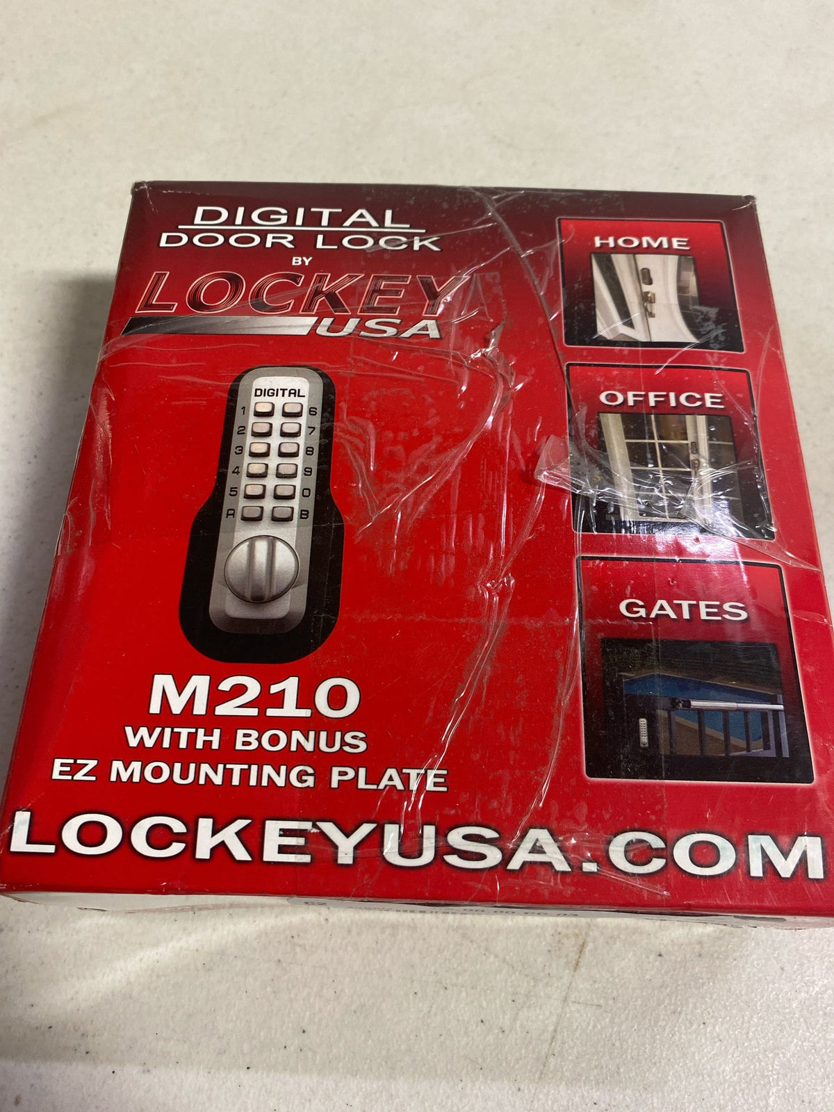 Digital Door Lock M210 Mechanical Keyless Deadbolt Double Combination, Jet Black