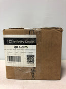 4"x4"QD 4 Cmplt Kit W/Sq DecPlate-PS W/CstIron DrainBdy, 2" OUTLT