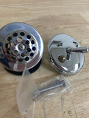 Signature Hardware SH621CP Alcove Tub Drain & Trip Lever Overflow Cover - Chrome