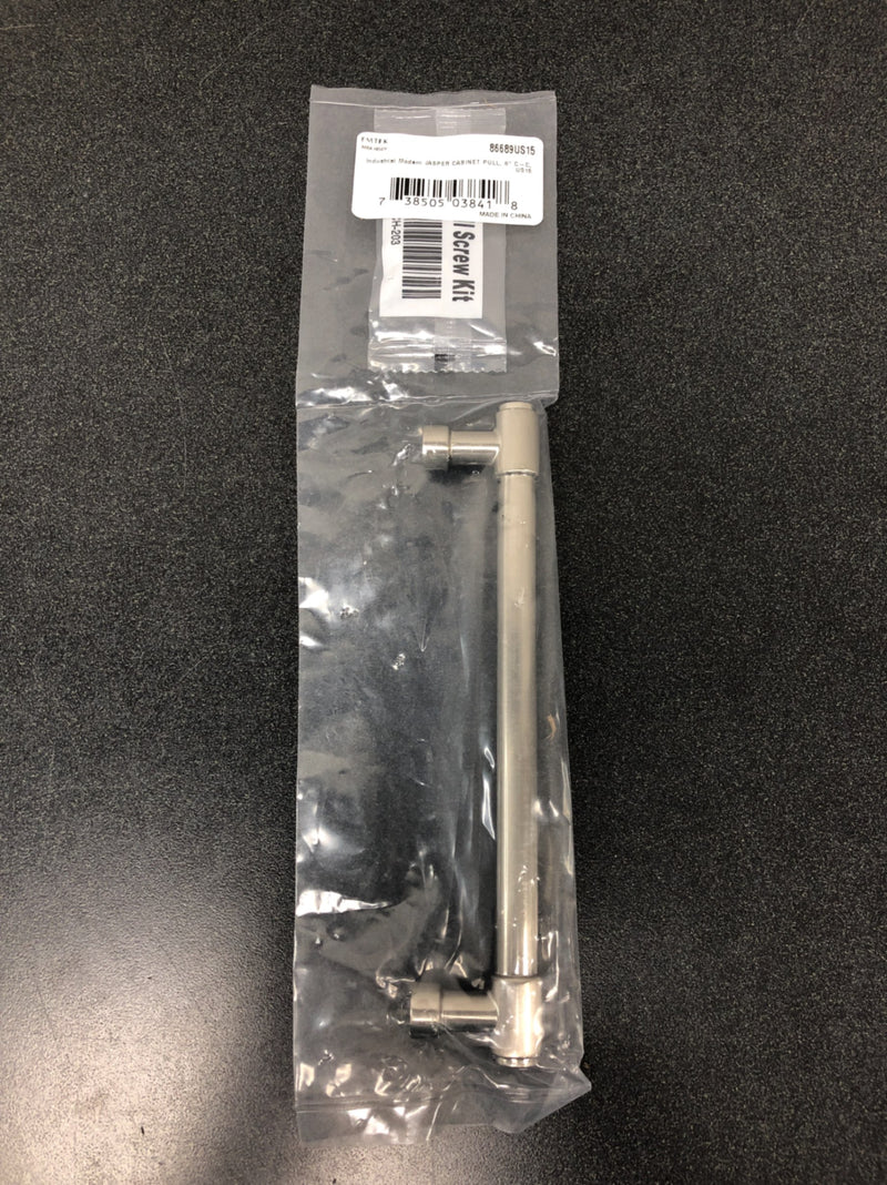 Emtek 86689US15 Jasper 6 Inch Center to Center Bar Cabinet Pull from the Industrial Modern Collection - Satin Nickel