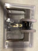 Kwikset 720SAL 15 SQT Singapore Square Satin Nickel Hall/Closet Door Handle with Microban