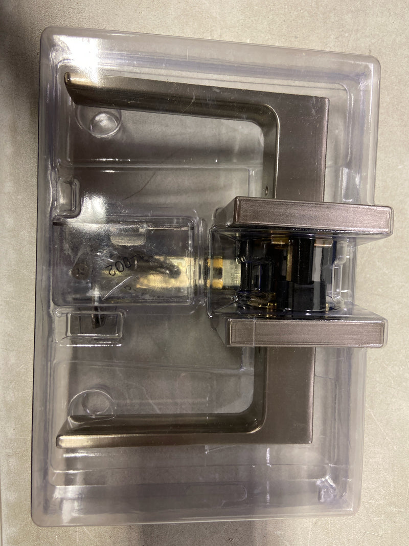 Kwikset 720SAL 15 SQT Singapore Square Satin Nickel Hall/Closet Door Handle with Microban