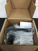 Emtek 5005US19 5 Inch Long Stretto Rectangular Single Dummy Sideplate from the Brass Modern Collection - Flat Black