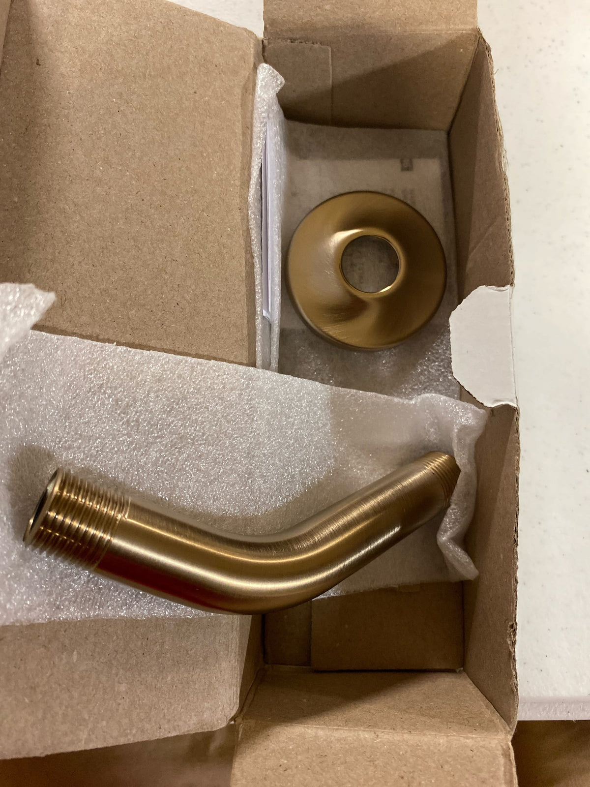 Delta U4993-CZ Gold 6 in. Shower Arm and Flange in Champagne Bronze