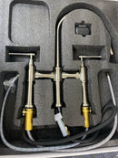 Signature Hardware 455765 Hurston 1.8 GPM Double Handle Bridge Pull-Down Kitchen Faucet - Brushed Nickel