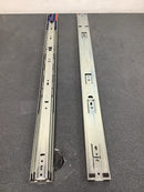 Knape and Vogt KV8450FMB26 8450FM Pair of 26" Soft Close Full Extension Side Mount Ball Bearing Drawer Slide with 100 Lbs. Weight Capacity - Anochrome