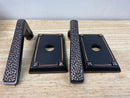 Emtek C510HMUS10B Hammered Lever Passage Door Leverset from the Arts and Crafts Collection with the CF Mechanism - Oil Rubbed Bronze