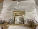 Living District Kacey 2-Light Iron & Glass Bath Sconce in Brass/Clear