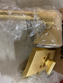 Kwikset 971PVLRCT-4 Prava Lever Keyed Entry Interior Pack with Rectangle Rose for Handlesets - Satin Brass