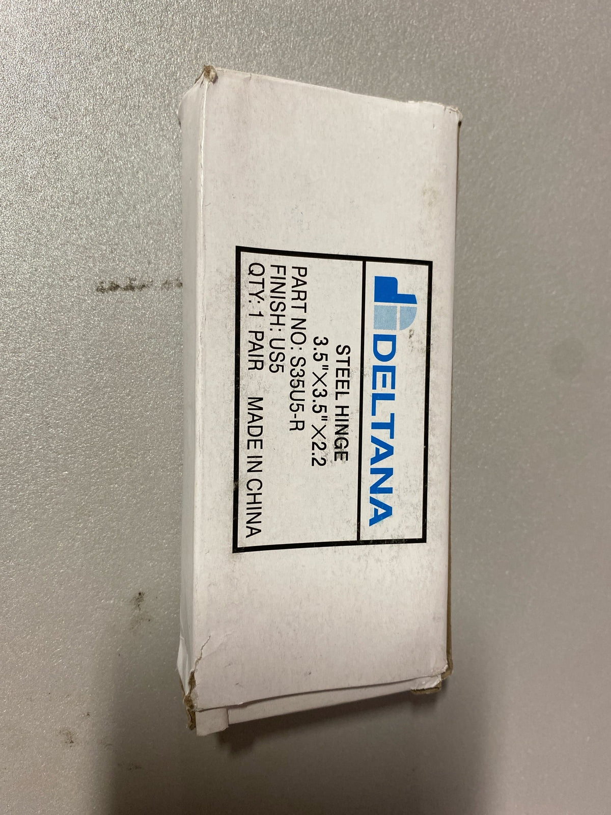 Deltana S35U5-R 3-1/2 x 3-1/2 Plain Bearing Square Corner Full Mortise Hinge - Pair - Antique Brass
