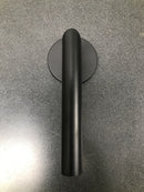 Emtek 5050STUUS19RH Stuttgart Right Handed Non-Turning Two-Sided Dummy Door Lever Set with Square Rose from the Brass Modern Collection - Flat Black