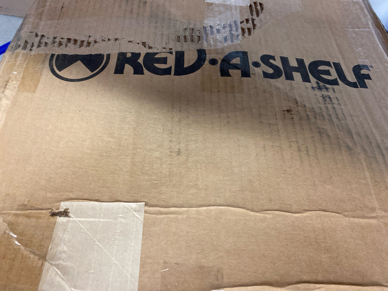 Rev-A-Shelf 7012-20-11-52 RAS Polymer 20 Inch D-Shaped 2 Shelf Lazy Susan Set with Adjustable 24-31 Inch Shaft - White