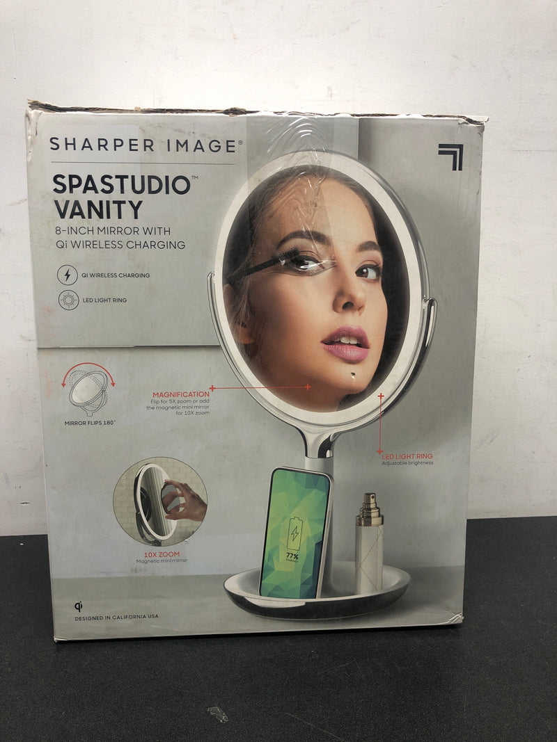 Sharper image 1014289 x Round Table Top Bathroom LED Mirro