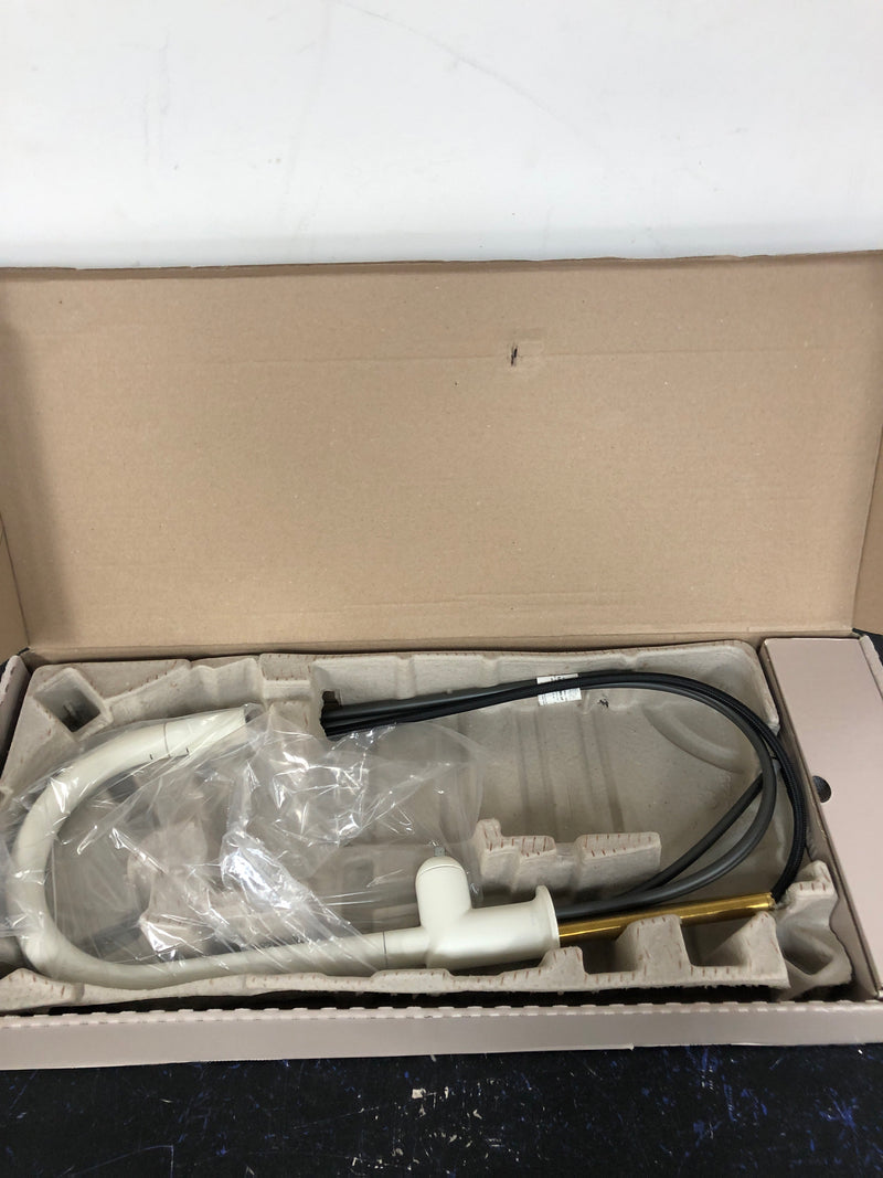 Brizo 63075LF-MWLHP Odin 1.8 GPM Single Hole Pull Down Kitchen Faucet with Arc Spout - Less Handle - Matte White