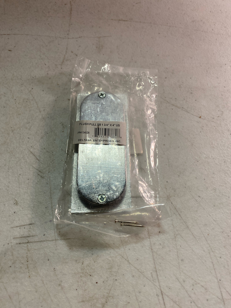 Deltana FP4134U26 Flush Pull; Large; 4" x 1-5/8" x 3/8"; Bright Chrome Finish