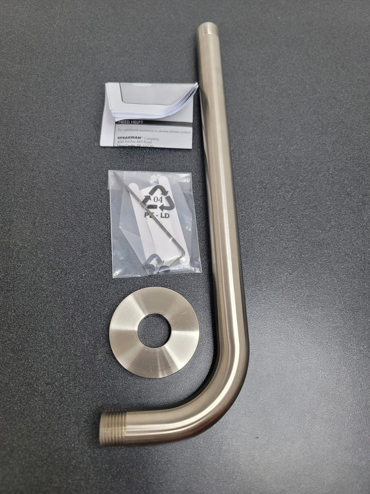Speakman S-2571-BN Versatile 12-3/8" Wall Mounted Shower Arm and Flange - Brushed Nickel