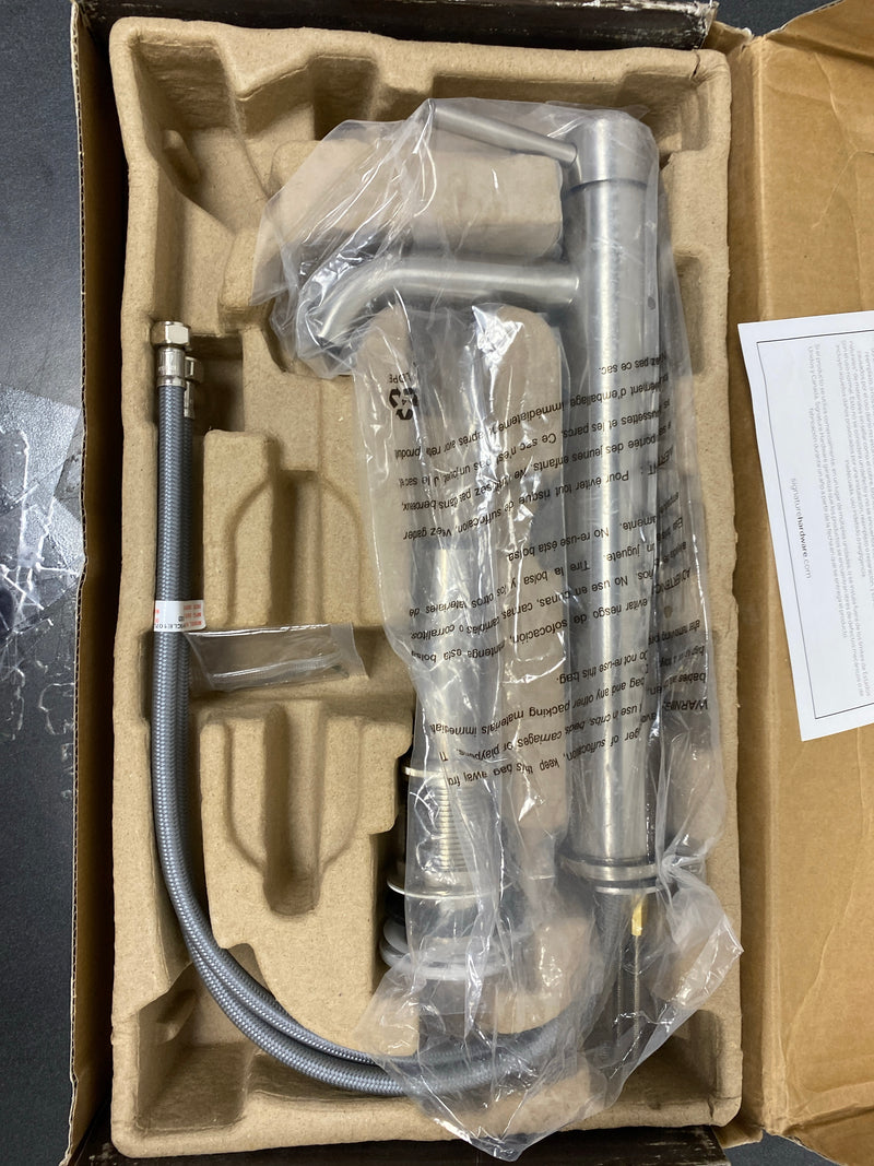 Signature Hardware 483878 Lexia 1.2 GPM Vessel Single Hole Bathroom Faucet with Pop-Up Drain Assembly - Brushed Nickel