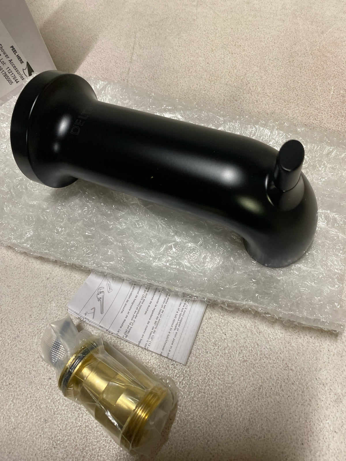 Delta RP103812BL Altado 5-3/4" Integrated Diverter Tub Spout - Matte Black