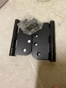 Emtek 92034US19 4" x 4" Plated Steel Heavy Duty 5/8" Radius Round Corner Plain Bearing Hinges - Pair - Flat Black