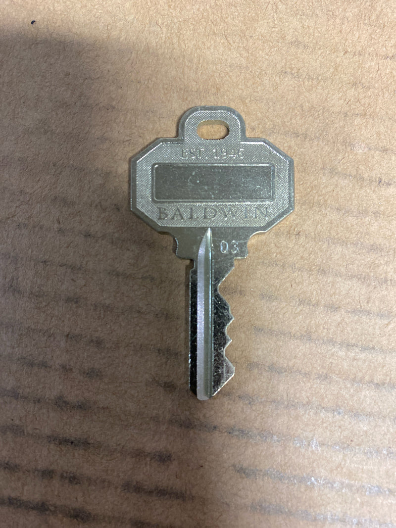 Baldwin 8335152 "C" Keyway Cut Key for 5-Pin Baldwin Locks - N/A